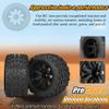 RC Station 12mm Hex RC Wheels and Tires 1/10 Scale 2.8 RC Truck Tires and Wheels for Traxxas Rustler Stampede Hoss E-Revo 2wd 4x4 vxl Tires and Wheels Redcat Riaario Amoril Tires Wheels Preglued 4PCS view 3