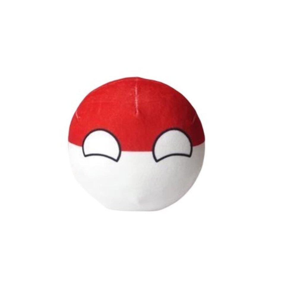 Bisavch Countryball Plushies Polandball 3.9 Inches Plush Toy Country Ball Anime Cosplay Mini Pillow Cushion Key Ring Home Decor,Poland,3.9inch
