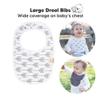 8-Pack Organic Baby Bibs for Boys, Girls - Soft Cotton Drooling and Teething Bibs for Baby Girl & Boy, Extra Absorbent, Easy to Clean & Put On for Toddler, Newborn, Infant 0-24 Months (Grayscape) view 2