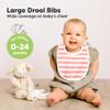 8-Pack Organic Baby Bibs for Boys, Girls - Soft Cotton Drooling and Teething Bibs for Baby Girl & Boy, Extra Absorbent, Easy To Clean & Put On for Toddler, Newborn, Infant 0-24 Months (Sweet Charm) view 2
