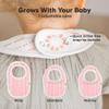 8-Pack Organic Baby Bibs for Boys, Girls - Soft Cotton Drooling and Teething Bibs for Baby Girl & Boy, Extra Absorbent, Easy To Clean & Put On for Toddler, Newborn, Infant 0-24 Months (Sweet Charm) view 4