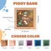 Dinosaur Piggy Bank for Boys - Dino Piggy Bank, Personalized Piggy Bank, Wooden Piggy Bank for Kids - Bank for Kids for Real Money, Dinosaur Bank for Boys view 3