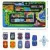 Dr.Rapeti Soft Toy Car Set for Babies Infants Toddlers Kids 1 Oversize Play Mat 10 Soft Toy Cars 47x30inches Washable Non-Toxic view 2