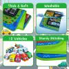 Dr.Rapeti Soft Toy Car Set for Babies Infants Toddlers Kids 1 Oversize Play Mat 10 Soft Toy Cars 47x30inches Washable Non-Toxic view 4