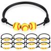 12Pcs Softball Charm Bracelets Softball Party Favors Softball Beads Adjustable Wristbands Inspirational Sport Ball Bracelet for Women Teens Sport Birthday Party Christmas Gifts Baseball Favor for Team view 1