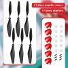 Riakrum 6 Sets Spare Rc Plane Propellers Airplane Carbon Fiber Nose Cone Compatible with Tr-p51 Rc Plane 4 Channel Remote Control Airplane with Propeller Savers and Adapter view 2