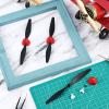 Riakrum 6 Sets Spare Rc Plane Propellers Airplane Carbon Fiber Nose Cone Compatible with Tr-p51 Rc Plane 4 Channel Remote Control Airplane with Propeller Savers and Adapter view 4