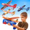 3 Pack Foam Airplane Launcher Toy with 3 DIY Stickers, 12.6" Glider Led Plane, Catapult Plane Boy Toys, Outdoor Sport Flying Toys for Kids Birthday Gifts for 4 5 6 7 8 9 10 11 12 Year Old Boys Girls view 1