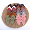 12 PCS Linen Bow Hair Clips for Baby Girls Hair Bows Alligator Clips Accessories Infants Toddler Kids Hairgrips (Linen Fable Bow 4'') view 4