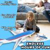 Crelloci Airplane Toys, Bump and Go Action, Pull Back Die Cast Model Plane with Lights & Sounds, 3D Anatomy View, Aircraft Vehicles Gift for Kids Toddler Boys Ages 3+(Blue) view 4
