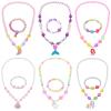 Sumind 6 Sets Toddler Jewelry for Little Girls Baby Beaded Necklace and Bracelet Costume Dress up Jewelry Gifts Princess Party Favors(Magic Style) view 1