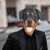 PartyHop Rottweiler Mask Dog Head Animal Latex Full Head Realistic Masks Fancy Dress for Halloween Carnival Costume Party view 2