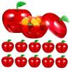 12Pcs Plastic Containers for Favors, Christmas Wedding Party Filled Plastic Bobbing Apples, Shaped Candy Filling Containers Jar for Christmas Party Decor view 1