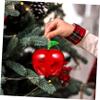 12Pcs Plastic Containers for Favors, Christmas Wedding Party Filled Plastic Bobbing Apples, Shaped Candy Filling Containers Jar for Christmas Party Decor view 3