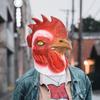 PartyHop Rooster Mask Animal Latex Full Head Realistic Masks Chicken Fancy Dress for Halloween Carnival Costume Party view 2