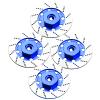4Pack Vgoohobby Metal 12mm RC Car Hex Hub 12mm Brake Disc Wheel Hubs Adapter Spacer Compatible with Traxxas Tamiya Redcat HSP HPI 1/10 On-Road Car (Blue) view 4