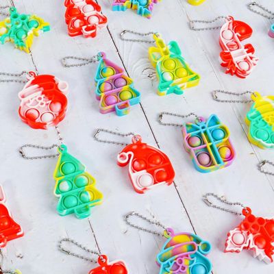 JDSTY 24Pcs Christmas Mini Pop Fidget Toy Pack for Kids Girls Boys Toddlers Christmas Stocking Stuffers Party Favors Gifts Stress Relief