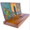 Curawood Tarot Card Holder Stand - Display Your Daily Draw - Witchy Gifts for Women, Tarot Accessories, Wiccan Altar Supplies, Witchcraft Decor, Divination Tools - 3-Card Stand with Engraved Moon view 1