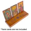 Curawood Tarot Card Holder Stand - Display Your Daily Draw - Witchy Gifts for Women, Tarot Accessories, Wiccan Altar Supplies, Witchcraft Decor, Divination Tools - 3-Card Stand with Engraved Moon view 3