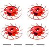 4Pack Vgoohobby Metal 12mm RC Car Hex Hub 12mm Brake Disc Wheel Hubs Adapter Spacer Compatible with Traxxas Tamiya Redcat HSP HPI 1/10 On-Road Car (Red) view 1
