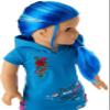 American Girl Truly Me 18-inch Doll #90 with Blue Eyes, Long Blue Hair, and Lt-to-Med Skin in Skater Dress, For Ages 6+ view 2