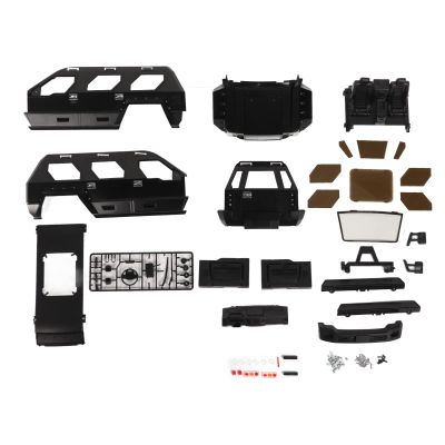 VGEBY RC Car Body Shell, 324mm Wheelbase Plastic RC Car Accessories for 1/10 Accessory Spare Parts, Black Rc Crawler Parts