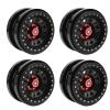 4 PCS 2.9 Inch Wheels 12 Hole Alloy Wheels, 1/6 Car Wheels for AXAIL SCX6 1/6 Car(Black) view 2