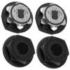Vgoohobby 17mm Wheel Hex Cover Lock Anti-Skid Dust Nut & 17mm Wheel Hex Hubs Tires Adapter Compatible with Traxxas HPI HSP Losi Axial Kyosho Tamiya Redcat Himoto 1/8 RC Car (Black) view 4