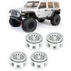 VBESTLIFE 4 PCS 2.9 Inch Wheels 12 Hole Alloy Wheels, 1/6 RC Car Wheels for AXAIL SCX6 1/6 RC Car(Silver) view 2