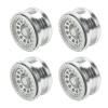 VBESTLIFE 4 PCS 2.9 Inch Wheels 12 Hole Alloy Wheels, 1/6 RC Car Wheels for AXAIL SCX6 1/6 RC Car(Silver) view 3