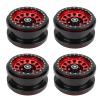 4 PCS 2.9 Inch Wheels 12 Hole Alloy Wheels, 1/6 Car Wheels for AXAIL SCX6 1/6 Car(Red) view 1