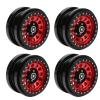 4 PCS 2.9 Inch Wheels 12 Hole Alloy Wheels, 1/6 Car Wheels for AXAIL SCX6 1/6 Car(Red) view 2