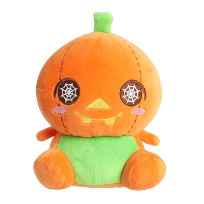 Aurora Adorable Squishiverse Pumpkin Stuffed Animal - Imaginative Play - Huggable Comfort - Orange 5.5 Inches