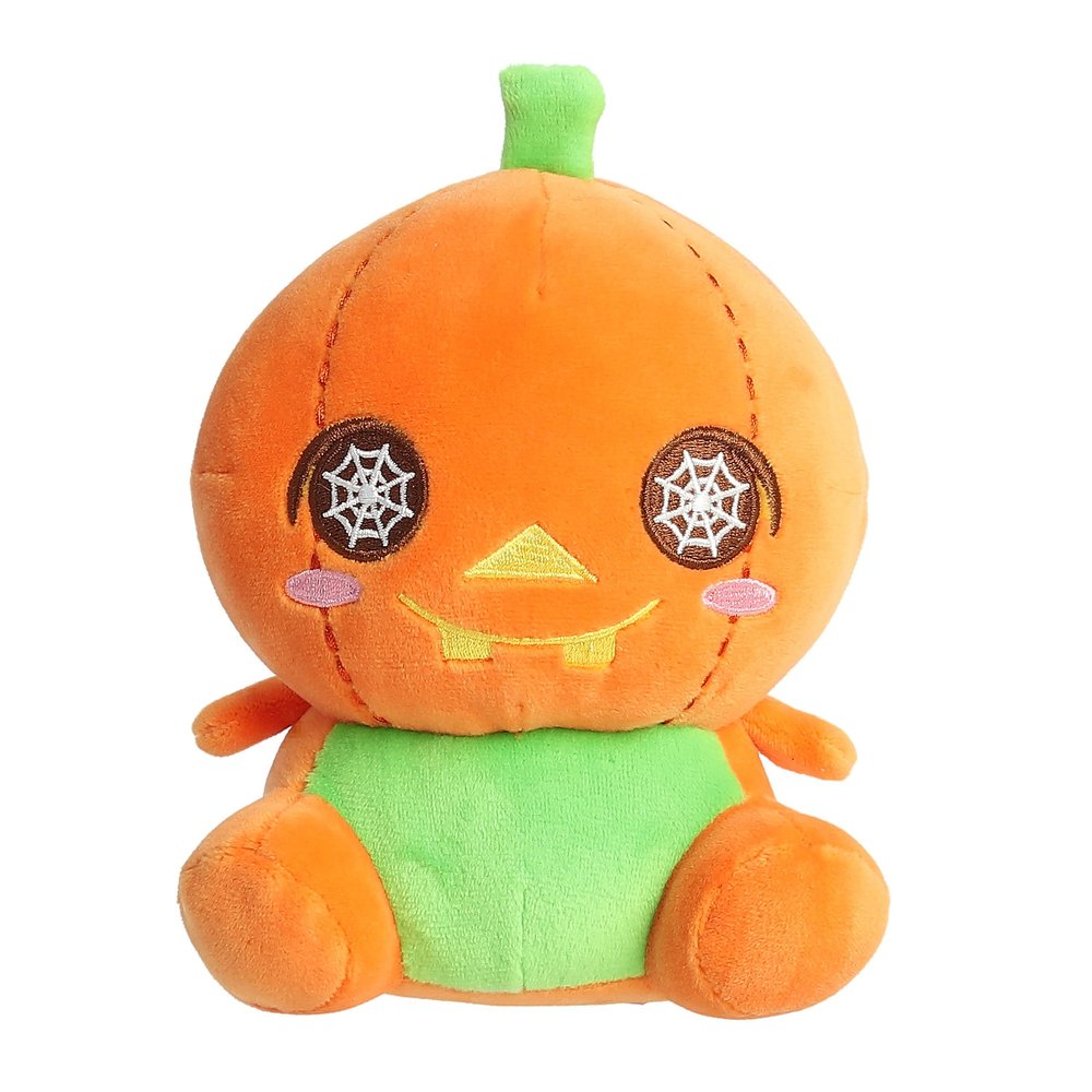 Aurora Adorable Squishiverse Pumpkin Stuffed Animal - Imaginative Play - Huggable Comfort - Orange 5.5 Inches