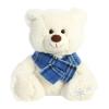 Aurora Festive Holiday Indigo Bear Stuffed Animal - Seasonal Cheer - Heartwarming Gifts - White 8.5 Inches view 1
