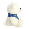 Aurora Festive Holiday Indigo Bear Stuffed Animal - Seasonal Cheer - Heartwarming Gifts - White 8.5 Inches view 3