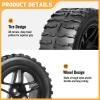 FriHobby Pre-Glued 1/10 Scale RC Truck Wheels and Tires 12mm Hex 2.8 RC MT Tires Compatible with Traxxas Stampede Rustler Hoss Redcat Volcano Blackout XTE 1/10 RC Monster Truck 2S-4S Brushless Power view 3