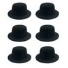 ASUNFO 6 Pcs Mini Top Hat Miniature Formal Hats Felt for Crafts Hair Accessories Christmas Party Ornaments Black 5.1" view 1
