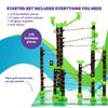 Marble Genius Marble Rails Starter Set, 200 Piece Marble Run for Kids 8+ (30 Marbles, 30 Rail Pieces, 12 Base Pieces & More), STEM, Full-Color Instructions, Great for Kids & Teens view 2