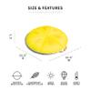 Big Joe Fruit Slice Small No Inflation Needed Pool Float, Lemon Mesh, Quick Draining Fabric, 4 feet Big view 2