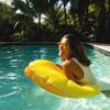 Big Joe Fruit Slice Small No Inflation Needed Pool Float, Lemon Mesh, Quick Draining Fabric, 4 feet Big view 3