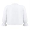 Agoky Kids Boys Girls Long Sleeve Button-Down Shirt Top Renaissance Medieval Ruffle Lace Shirt Top Steampunk Vintage Costume White 12 Years view 2
