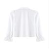 Agoky Kids Boys Girls Long Sleeve Button-Down Shirt Top Renaissance Medieval Ruffle Lace Shirt Top Steampunk Vintage Costume White 12 Years view 4