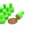 HMME 24 Magnetic Push Pins Miniature Game Piece Pawn Magnet Useful for Fridge, Office, Map Magnets, Kitchen, Whiteboard Photo Fun Colorful Classroom Magnets (LightGreen), Brightgreen view 3