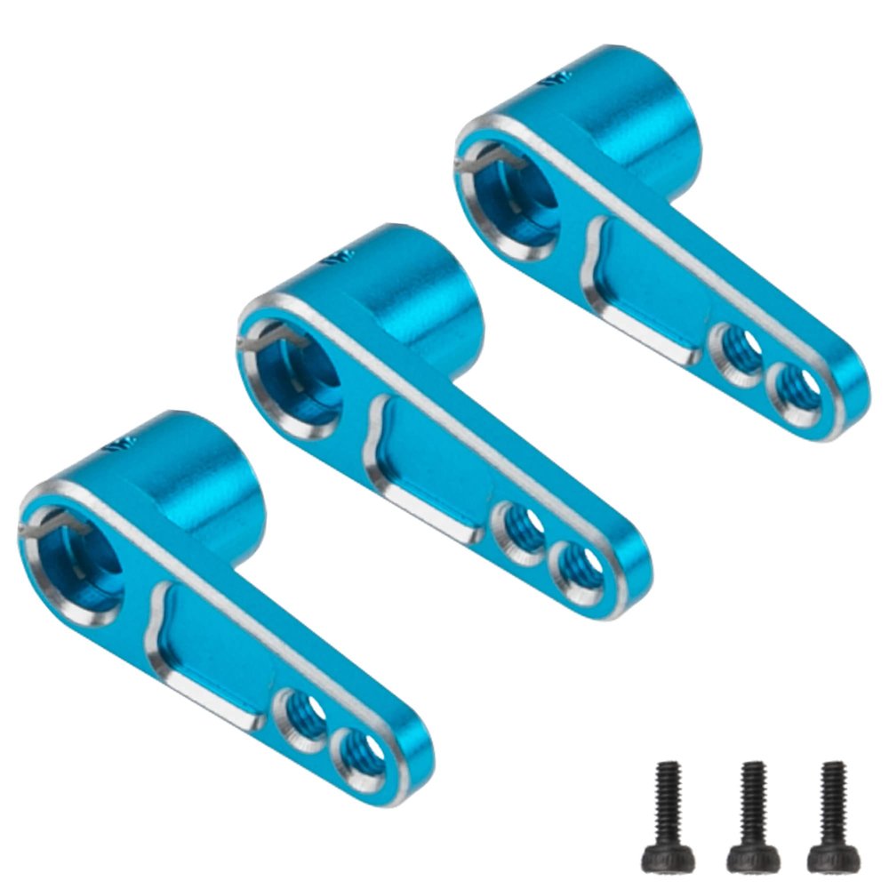 3Pcs Vgoohobby Metal 25T Servo Horn 25-Teeth Steering Arms for Standard Servo Motors Compatible with Traxxas Axial Tamiya HSP Redcat 1/8 1/10 RC Crawler Drift Racing Car