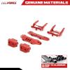 RCAWD Machined Alloy Bumper, Front (1)/ Rear (1) and 4 Led Lights for 1/18 Latrax Desert Prerunner Teton Traxxas Rc Car(Red) view 3