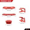 RCAWD Machined Alloy Bumper, Front (1)/ Rear (1) and 4 Led Lights for 1/18 Latrax Desert Prerunner Teton Traxxas Rc Car(Red) view 4