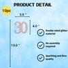 10-Pack Double Sided Glitter 30th Birthday Centerpiece Anniversary Centerpiece Sticks, Number 30 Table Topper Cake Topper for 30th Birthday Anniversary Table Party Decorations (Double Sided rose gold) view 2