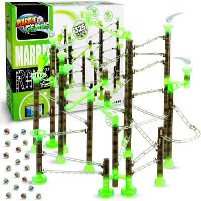 Marble Genius Marble Rails Super Set, 325 Piece Marble Run for Kids 8+ (45 Marbles, 15 Rail Pieces, 10 Base Pieces & More), STEM, Full-Color Instructions, Great for Kids & Teens