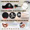 Legigo 36 Pcs Funny Pirate Party Set- Include 12 Pirate Hats, 12 Eye Patches, 12 Inflatable Swords for Pirate Party Cosplay Caribbean Dress Accessories view 2